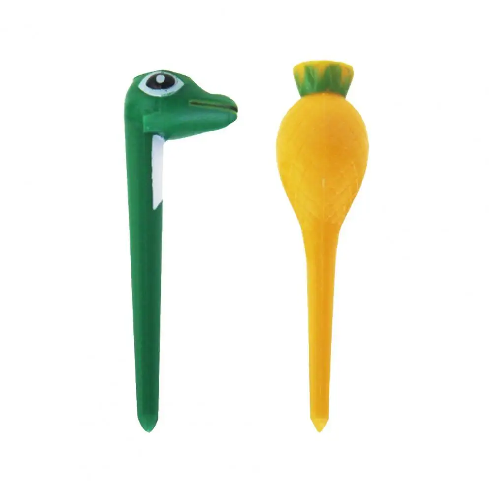 

6Pcs Good Spin Golf Tees Cute Widely Applied Plastic Golf Tees Cartoon Design Golfer Training Tees