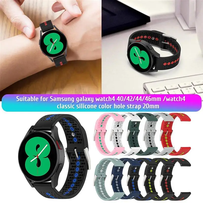 

Replacement Strap Band Compatible for Samsung Galaxy Watch4 40/42/44/46mm /Watch4 Classic Silicone Watch Band