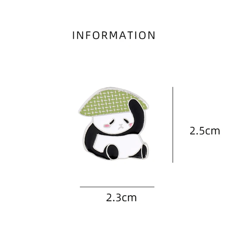 Модный дешевый набор животных с булавками мультяшная панда Бамбуковая женская