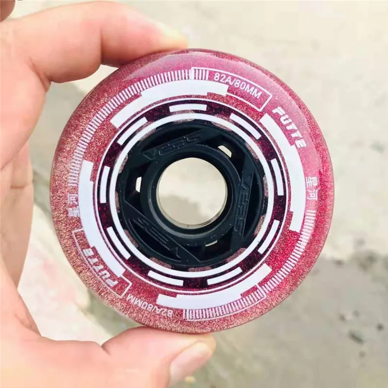 Фото PUYYE & SEBA Famous 82A Slalom Wheel Elasticity Прочные роликовые коньки FSK Rodas Мягкие гладкие коньки из искусственной кожи для детей и взрослых Роликовые 64 80 мм №1