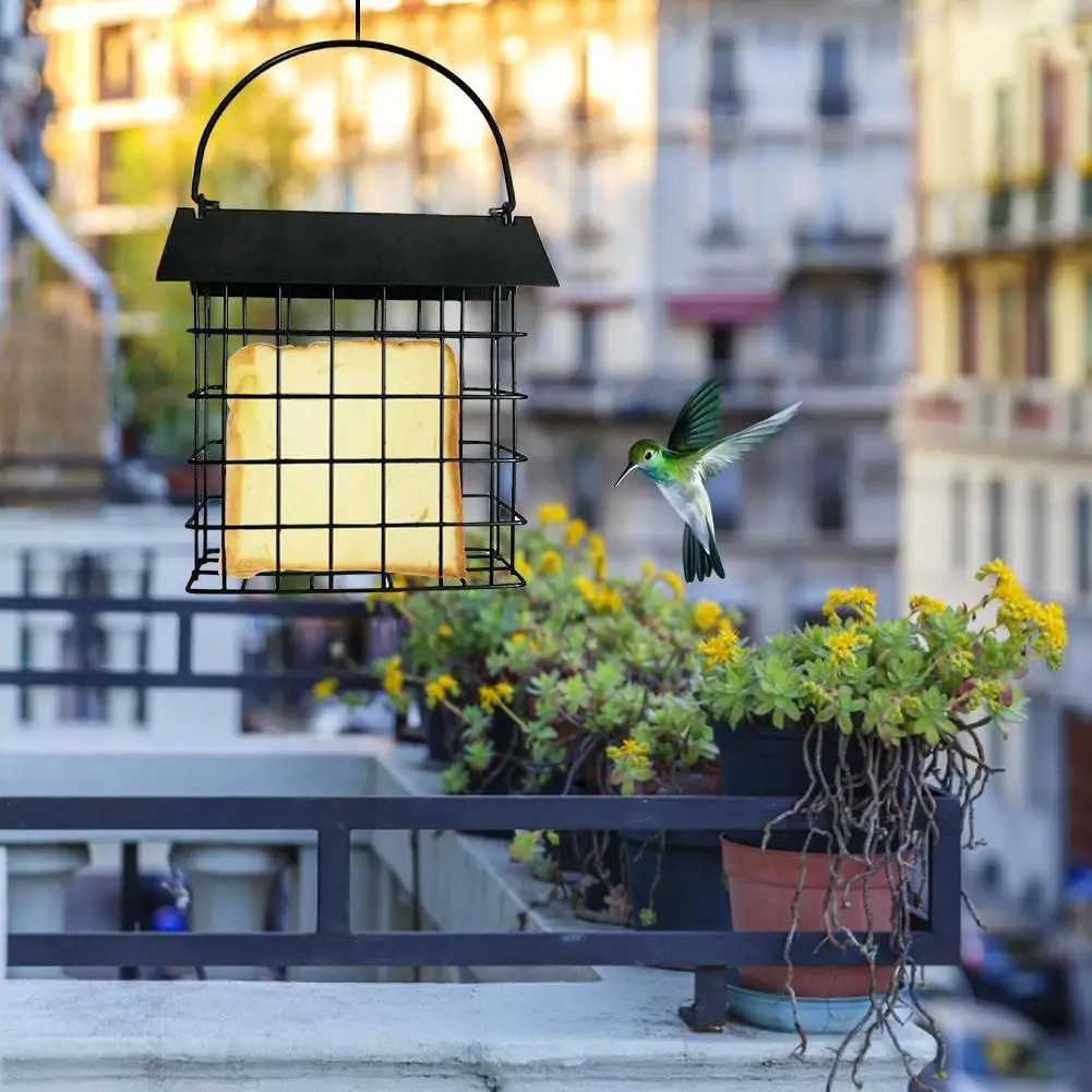 

Bird Feeder Green Cube Cage Food Container Square Bread Block Bird Feeder Outdoor Bird Food Device Suet Feeder Hanging Tree DH