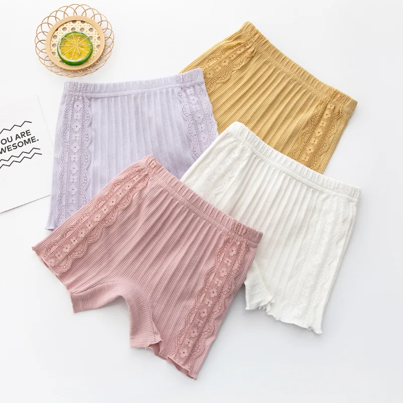 Летние кружевные шорты для маленьких девочек 2-11 лет хлопковые детские