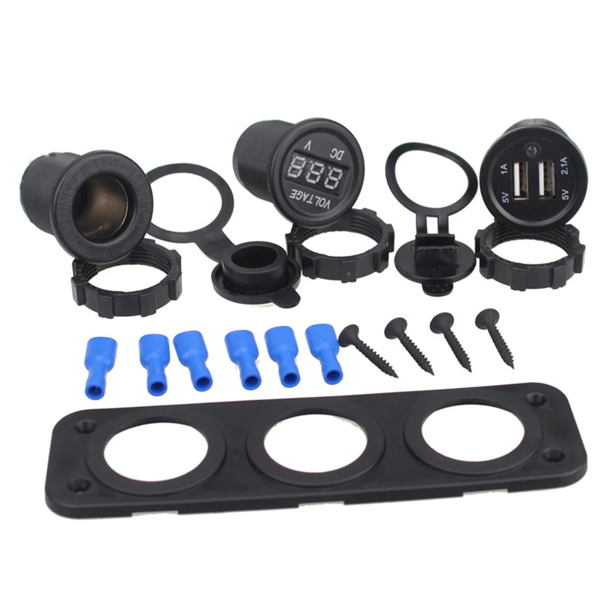 Водонепроницаемый цифровой дисплей 2 USB светодиодный 3 1 а автомобильное зарядное