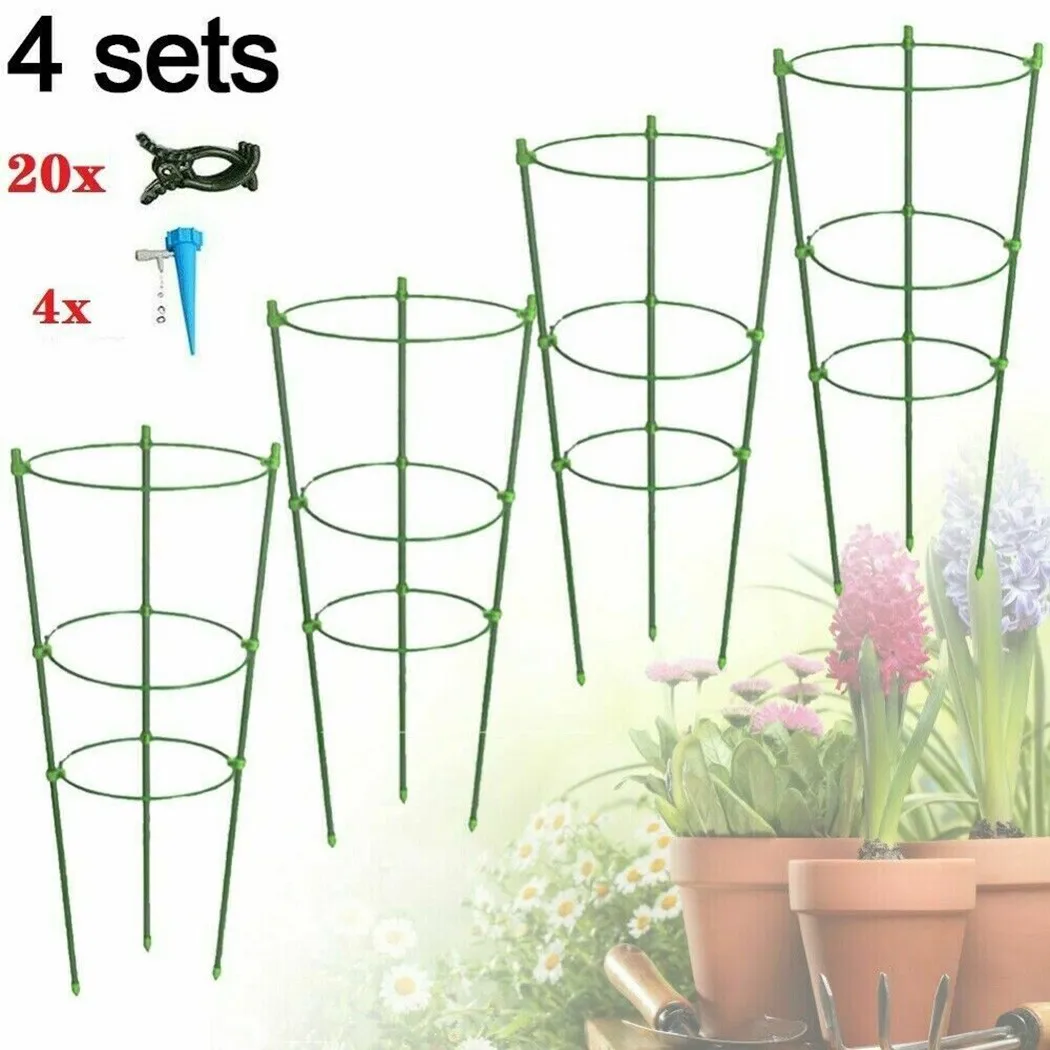 

4pcs Garden Plant Support Trellis Tomato Cage 18\" Trellis Kit Plants Climbing Tomato Plants Cherry Tomato Peper Herbs Basils