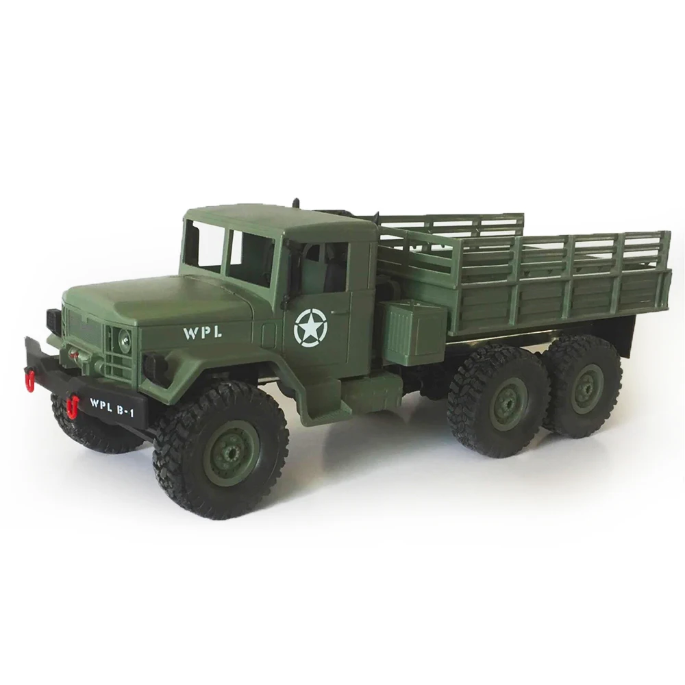 Army Green WPL 1/16 военный Радиоуправляемый грузовик электрический автомобиль 6WD внедорожник с беспроводным пультом дистанционного управления детский автомобиль подарок на день рождения - Цвет: Army Green