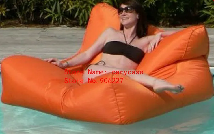 XXL dobule seat outdoor waterproof drinking holder pool bean bag for floating, big size beanbag sofa cover images - 6