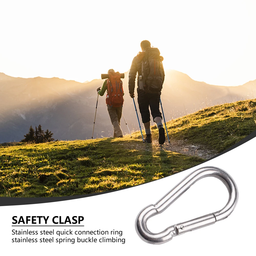 

5PCs Safety Buckle High Quality Climbing Button Carabiner Camping Hiking Hook Bearing Carabiner