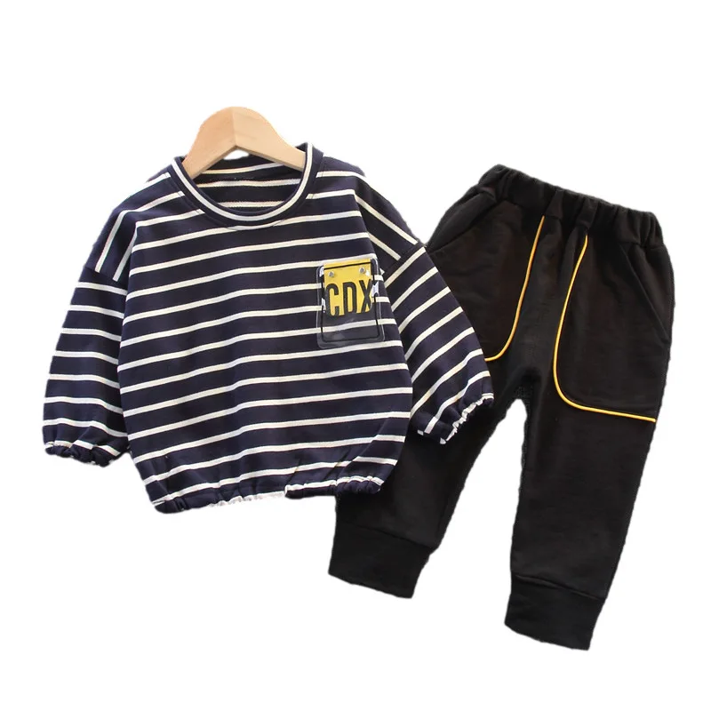 

New Children Sportswear Autumn Baby Girl Clothes Suit Boys Cotton T-Shirt Pants 2Pcs/Sets Toddler Active Costume Kids Tracksuits