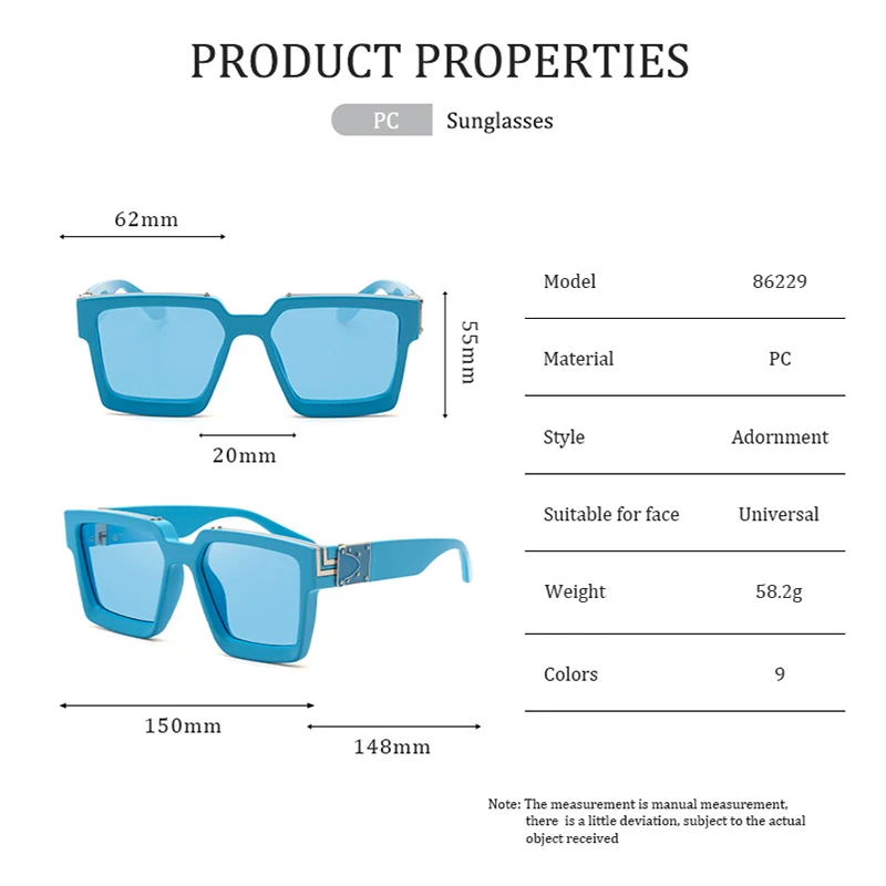 

Millionaire Sunglasses WomanS Big Frame Sunglasses Man Street Photo Web Celebrity Same Fashion Classic Trend Hip Hop Glasses