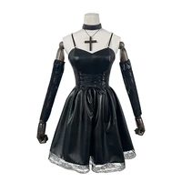 death note cosplay costume misa amane imitation leather sexy dress glovesstockingsnecklace uniform outfit cosplay costume