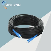 new arrival scupc scupc single core single mode g652d outdoor drop cable optical fiber patch cord 100 meter with steel wire