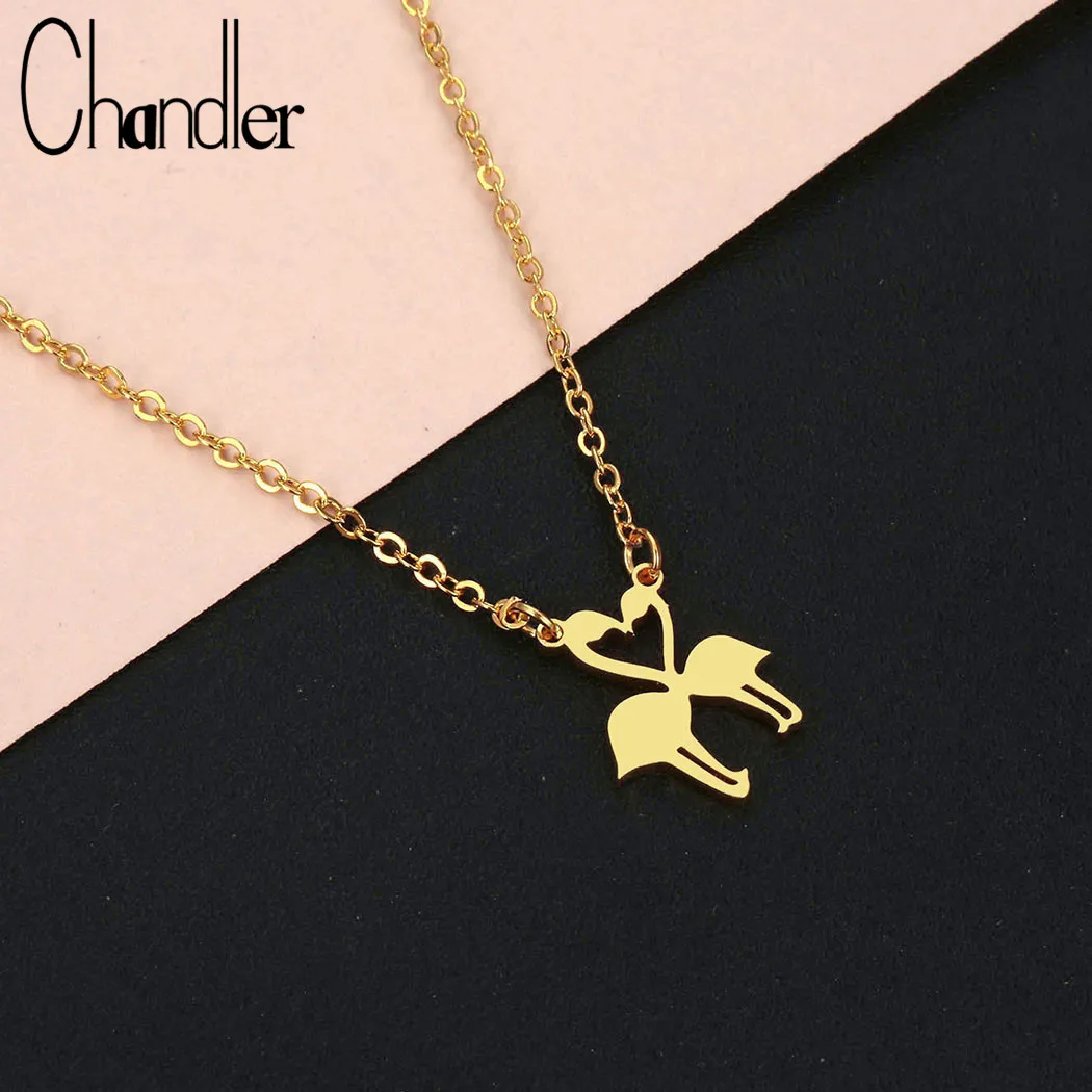 Чандлер Фламинго ожерелье для женщин девушек любящая птица подвеска длинная