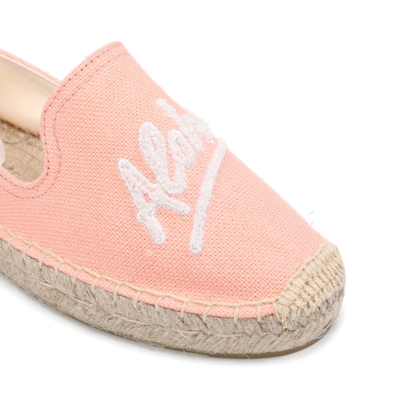 Женские эспадрильи пеньковые туфли на плоской платформе роскошные дизайнерские