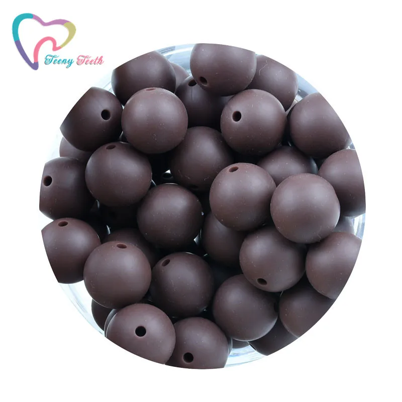 10 PCS Chocolate Brown Silicone Hexagon 14-17 MM Beads Baby Teether Geometric DIY Necklace Teething Toys | Украшения и аксессуары