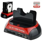 2,5 ''3,5 корпус для жесткого диска док двумя слотами USB 2,0 IDE SATA внешний жесткий диск HDD Двойная док-станция для клонирование; Копирование ОТБ концентратор ридер