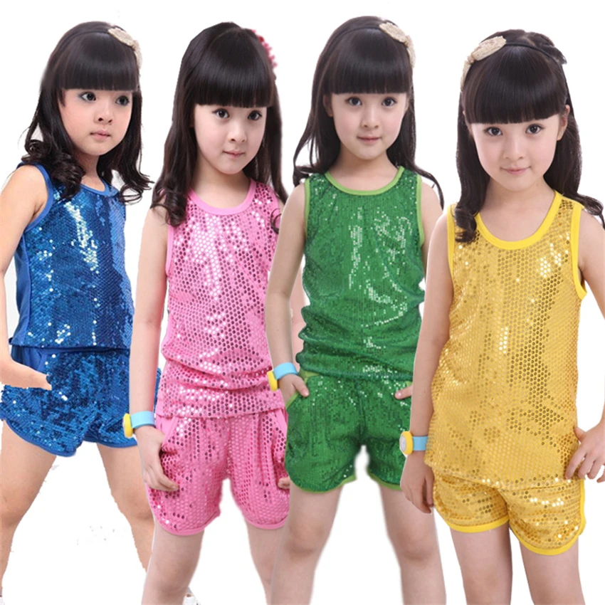 Комплект одежды из 2 предметов для детей танцевальные костюмы в стиле джаз хип