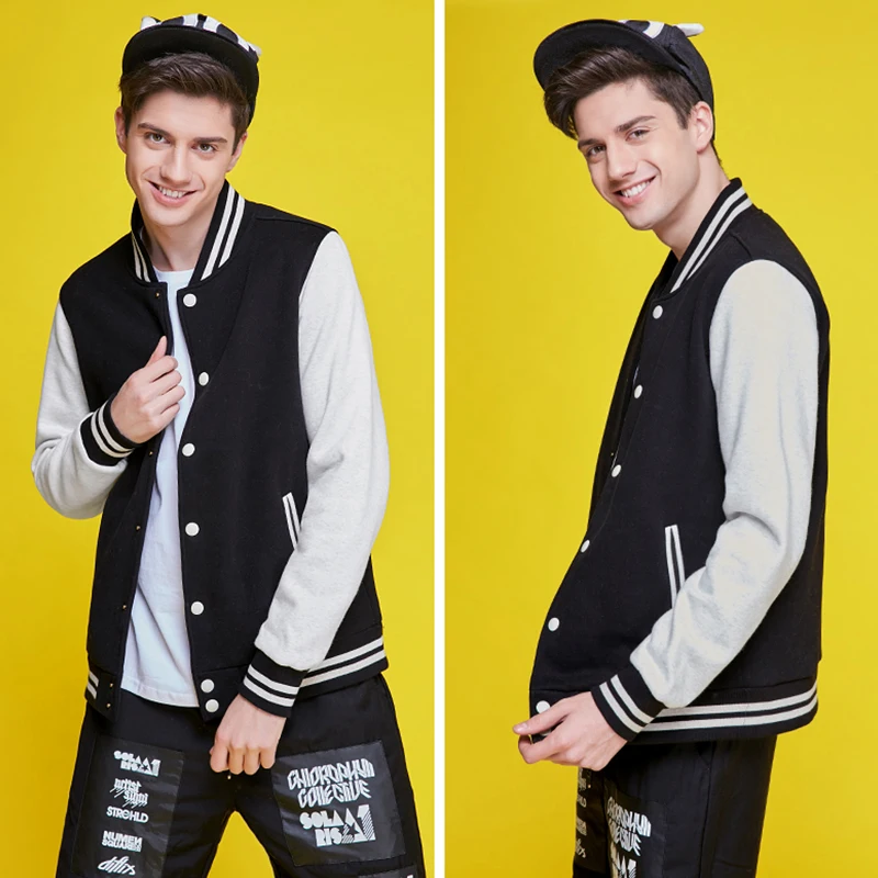 2020 Fashion Men and Women Baseball Jacket Warm Slim Fit College Casual Top Jacket Sweater Jacket Size Coats Custom