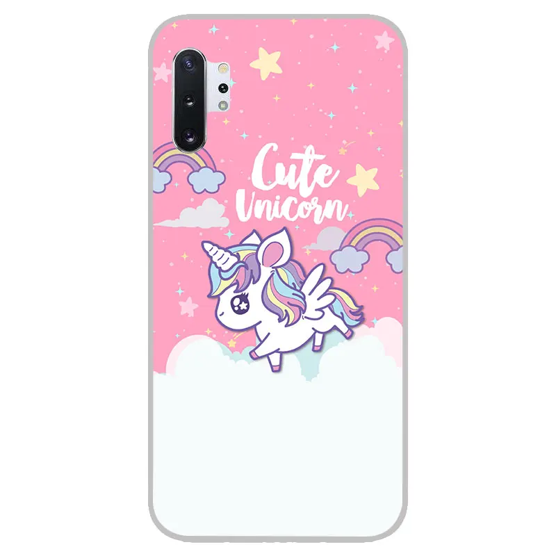 cute cartoon unicorns Matte Silicone Case For Samsung galaxy Note 10 pro 9 8 A90 A70 A60 A50 A40 A30 A10 M40 M30 M20 M10 cover |