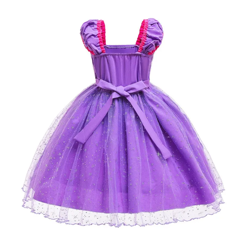 Детские платья принцессы Софии и Рапунцель для девочек; бальное платье; Длинные вечерние платья; одежда для детей; Детский карнавальный костюм на Хэллоуин