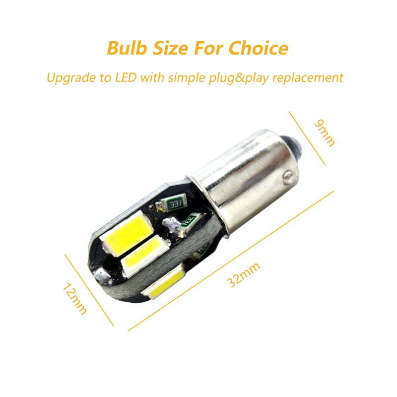 Автомобильные светодиодные лампы BA9S 5730 Canbus без ошибок T4W H6W автомобисветодиодный