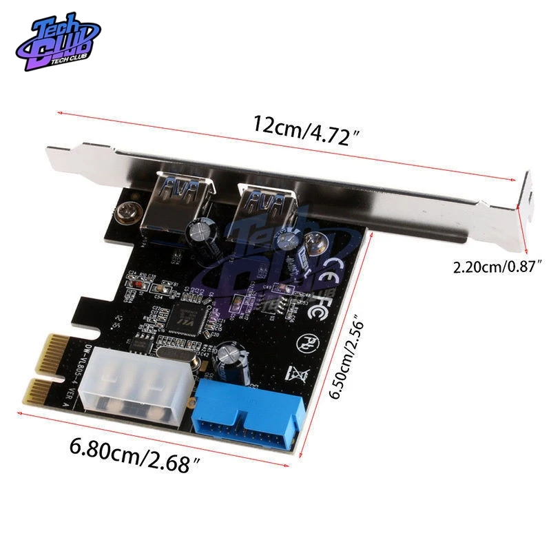PCI Express USB 3 0 2 порта передняя панель с адаптером для карты управления 4-контактный и