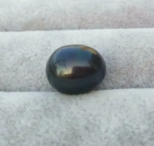

HUGE 12x10 MM NATURAL SOUTH SEA GENUINE black LOOSE PEARL half drilled