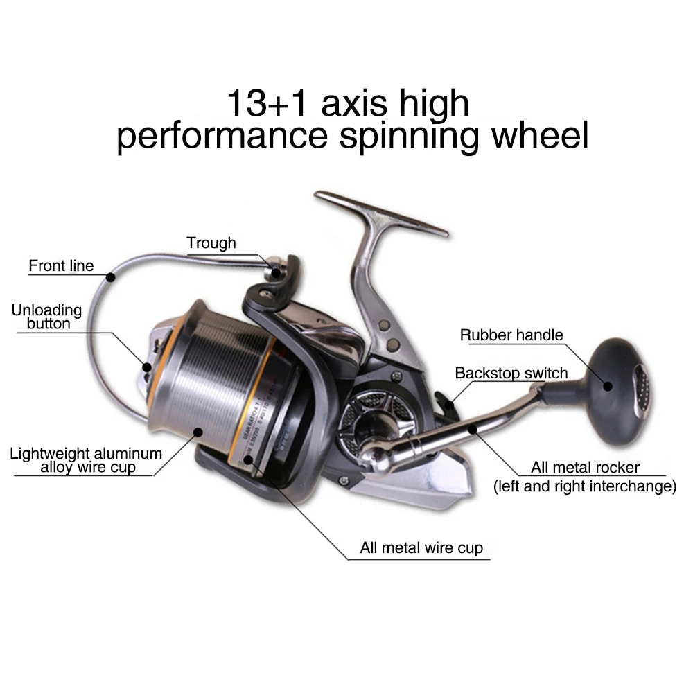 10 + 1BB умственная спиннинговая катушка рыболовное колесо длинное 8000 9000 10000 11000 12000