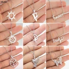 Винтажное ожерелье на шею из нержавеющей стали, Женские Ювелирные изделия, эстетические подарки, подвеска в виде звезды Давида и солнца, 2021