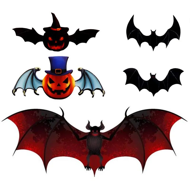 

Halloween Decoration 3D Black PVC Bat Halloween Party DIY Decor Wall Sticker Bar Room Halloween Party Scary Decos Props