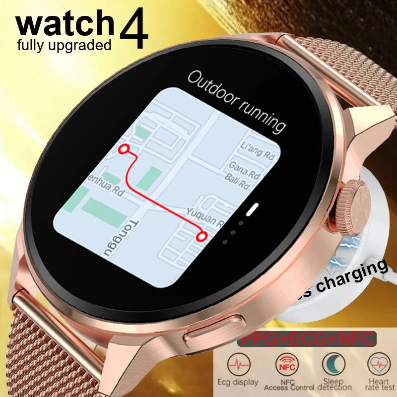 New NFC Smart Watch Men ECG+PPG Heart Rate Women BT Call GPS Movement Track Sports Smartwatch Samsung Android IOS | Электроника