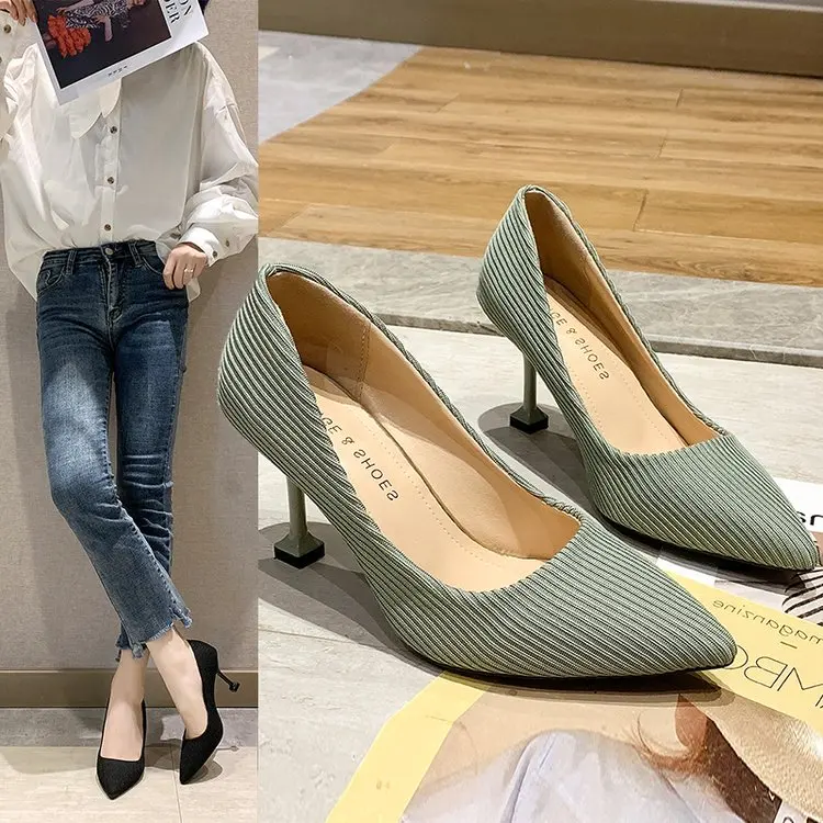 2019 г. Новое поступление базовый высокий каблук (5-8 см) сетчатый (воздушная сетка)