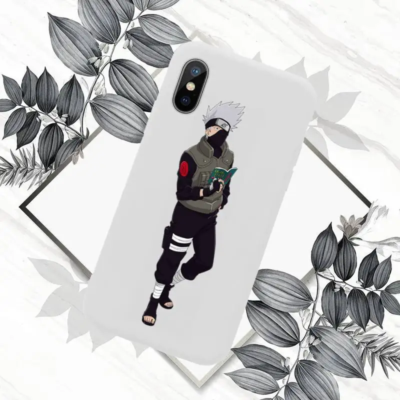 

naruto kakashi Phone Case White Candy Color for iPhone 11 12 mini pro XS MAX 8 7 6 6S Plus X SE 2020 XR