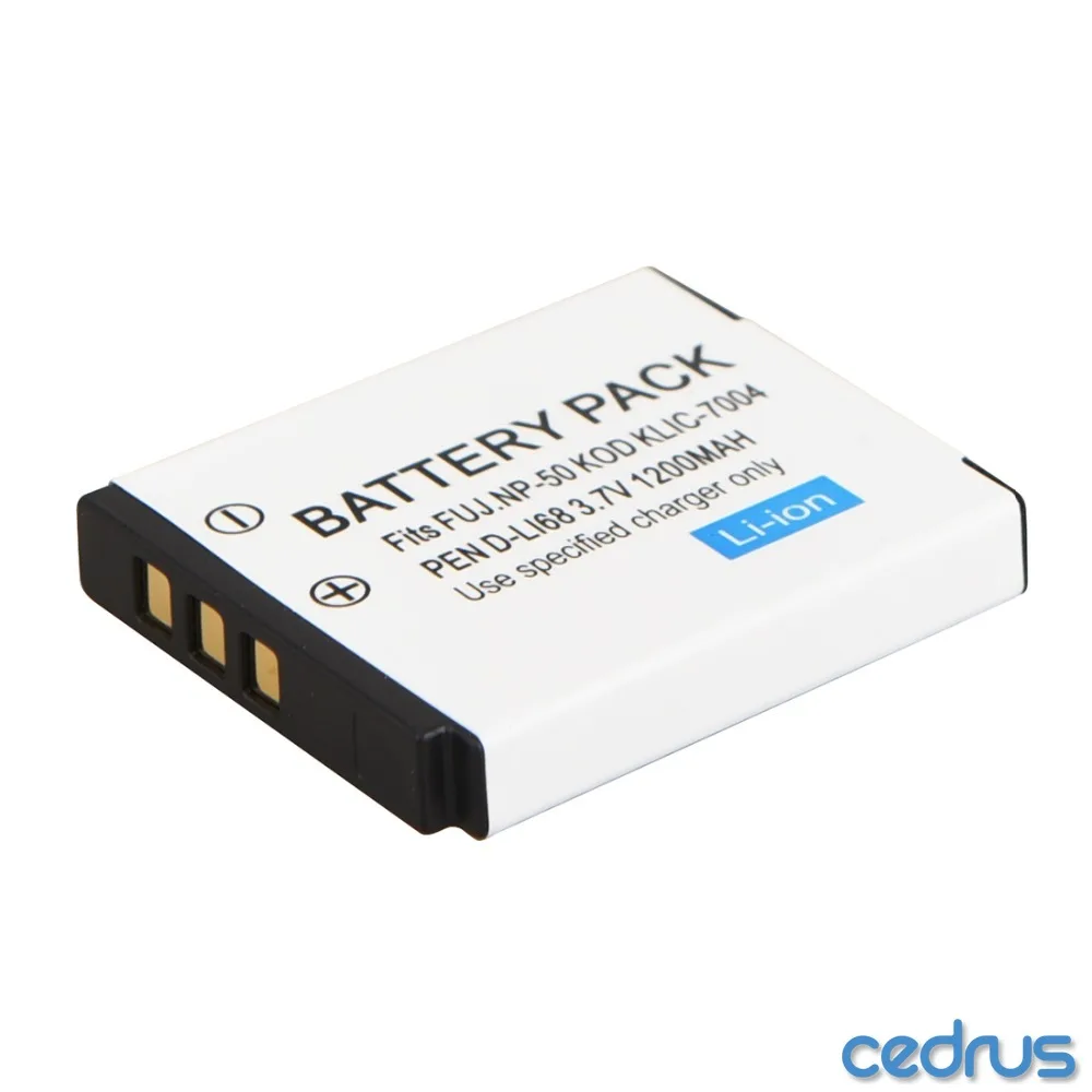 

Cedrus FNP-50 FNP50 NP-50 NP50 Rechargeable Camera Battery for FUJIFILM for KODAK KLIC-7004 K7004 for Pentax D-Li68
