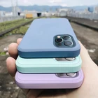 Противоударный чехол для iPhone 13, 12, Mini, 11 Pro MAX, Оригинальный чехол из жидкого силикона X, XR, XS Max, 7, 8, 6, 6S Plus, 5 цветов, мягкая задняя крышка