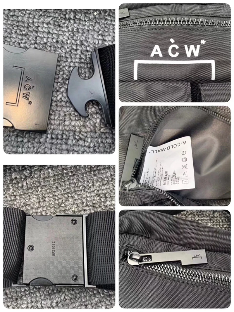 A-COLD-WALL черный нагрудный мешок унисекс сумка ACW двойная сумка крест нейлон металлическая пряжка на ремень карман