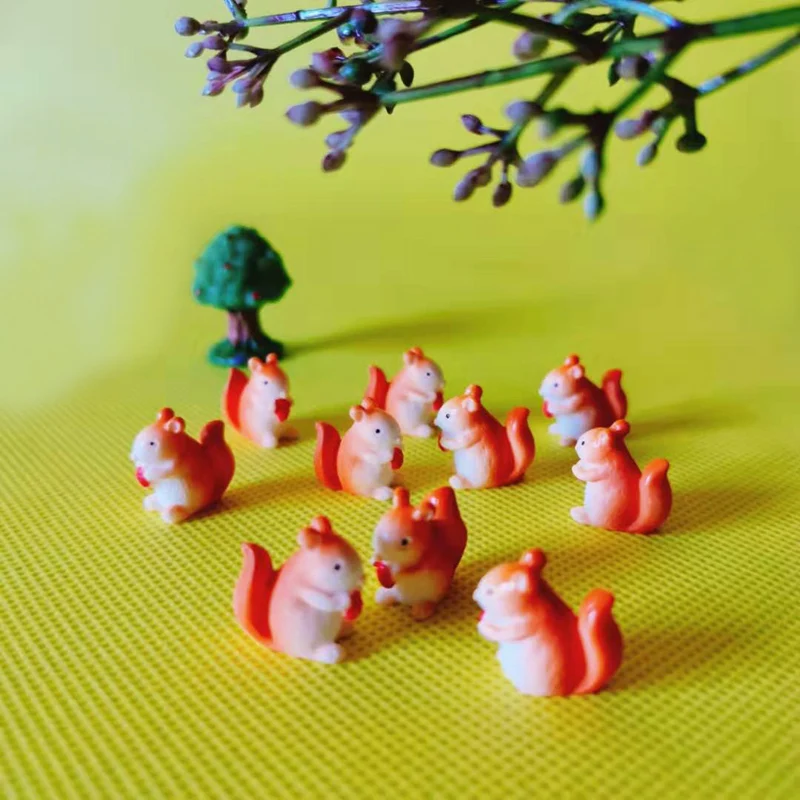 Новый ~ 10 шт./белки/миниатюры/милые животные/Сказочный Садовый Гном/Террариум с