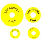 Кнопка аварийной остановки желтого цвета, аксессуар, предупреждающая метка, знак, круглое кольцо, 90 мм, 60 мм, 40 мм