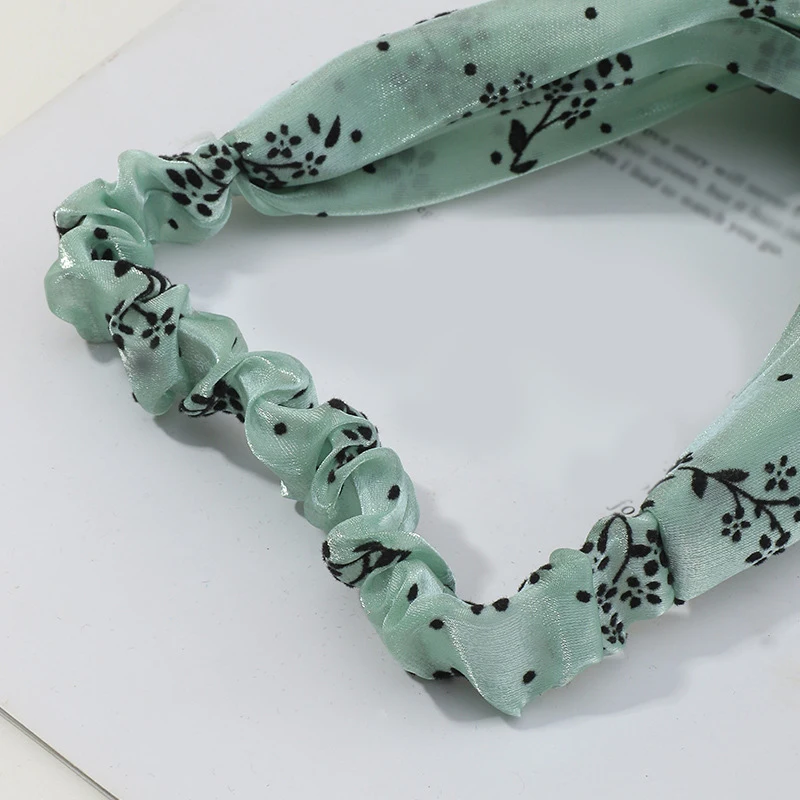 

Chiffon Elastic Hair Bands Bohemian Print Cross Hairband Vintage Cross Knot Headband Fashion Foral Retro Soft Hairabnds Headwrap
