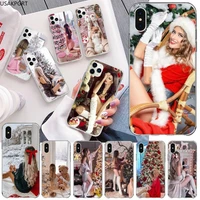sexy christmas girl phone case for iphone 12 pro max mini 11 pro xs max 8 7 6 6s plus x 5s se 2020 xr cover
