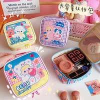 japanese kawaii cosmetic bag female cartoon rabbit large capacity pu makeup bags travel wash beauty bag storage case mo102