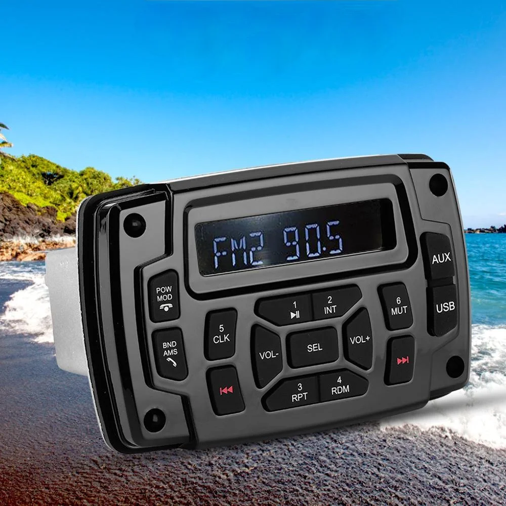 

12V MP3 Player Bluetooth FM AM Stereo Receiver IP66 Waterproof Accessory For Marine Boat