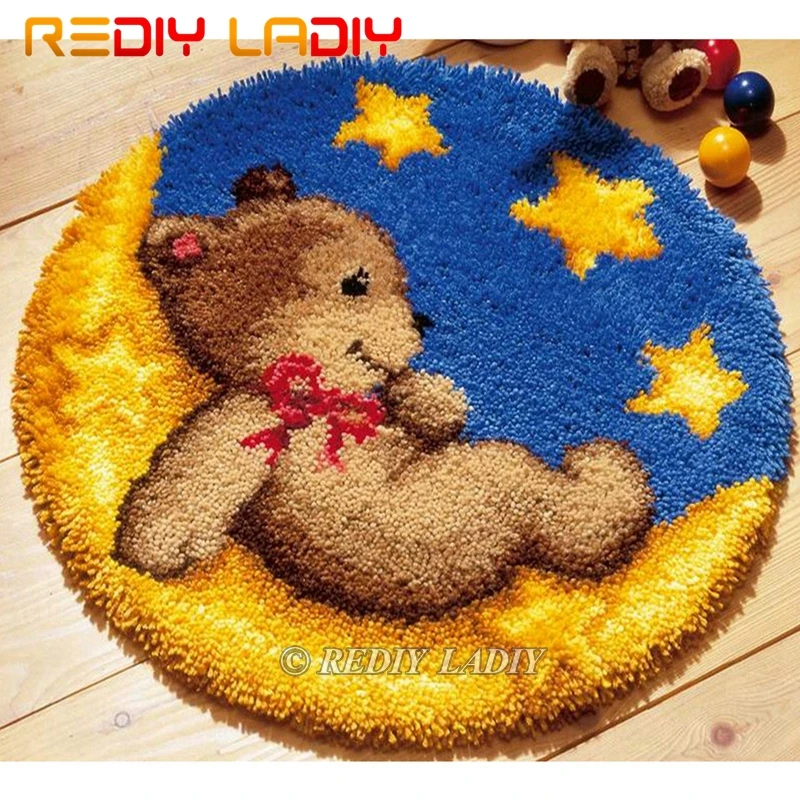 Наборы крючков с защелкой Сделайте свой собственный ковер Луна Звезда гобелен