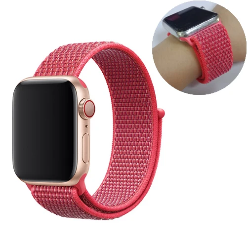 16 Ремешок для спортивных часов для apple watch, ремешок 42 мм, 38 мм, версия apple watch 5/4/3/2/1 наручных часов iwatch, ремешок 44 мм 40 мм двухслойный нейлоновый переплет ремешок для часов - Цвет ремешка: 16