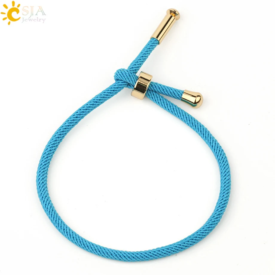Sea Blue CSJA, веревка, цепь, дружба, красные браслеты, мужские, Femme, плетеный браслет, браслеты, Mujer,, счастливый подарок для влюбленных, для женщин S512 - Окраска металла: Sea Blue