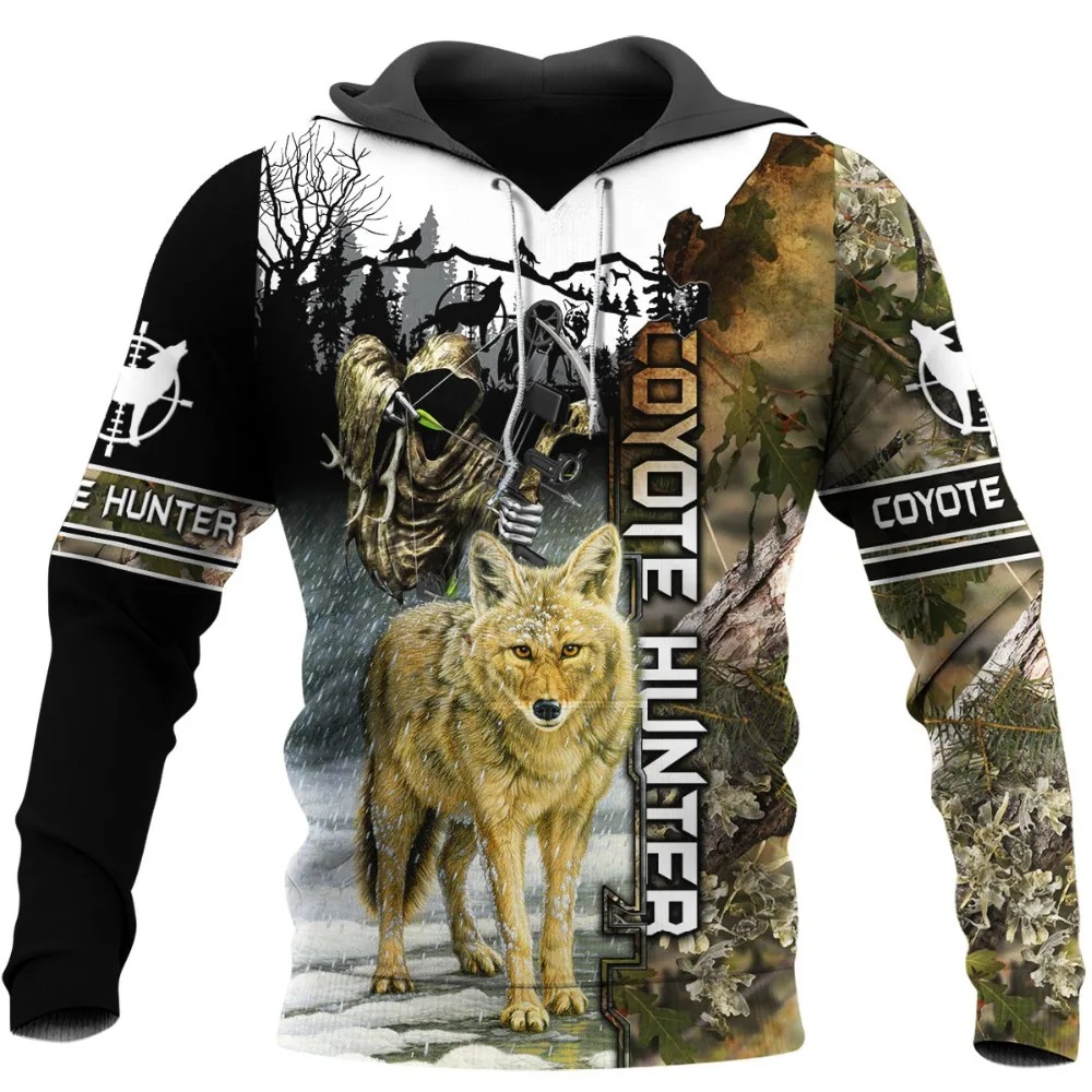 

Coyote Hunter Camo 3D All Over Printed Hoodie Unisex Fashion Casual Sweatshirt Hip Hop Jacket Pullover