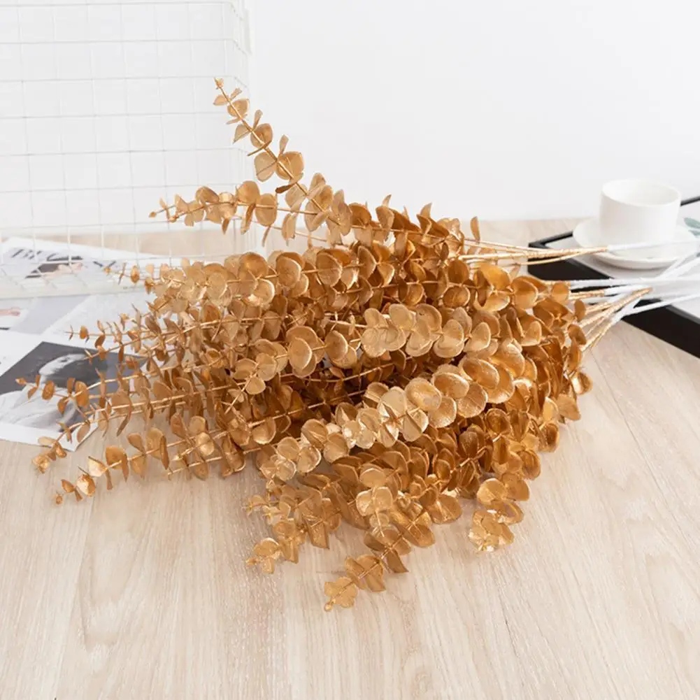 

5 шт. полезных искусственных растений, привлекательный пластиковый искусственный эвкалипт, изысканный декоративный искусственный эвкалип...