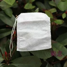 100 шт.лот чайные пакетики 5x7 см пустые ароматизированные пакетики для чая со шнурком, запаянная фильтрующая бумага
