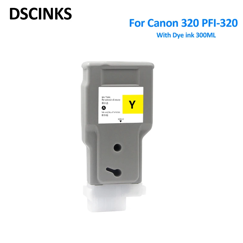 300ML PFI320 PFI-320 compatible Ink Cartridge for Canon TM200 TM205 TM300 TM305 200 205 300 305 printer with dye ink & Chip