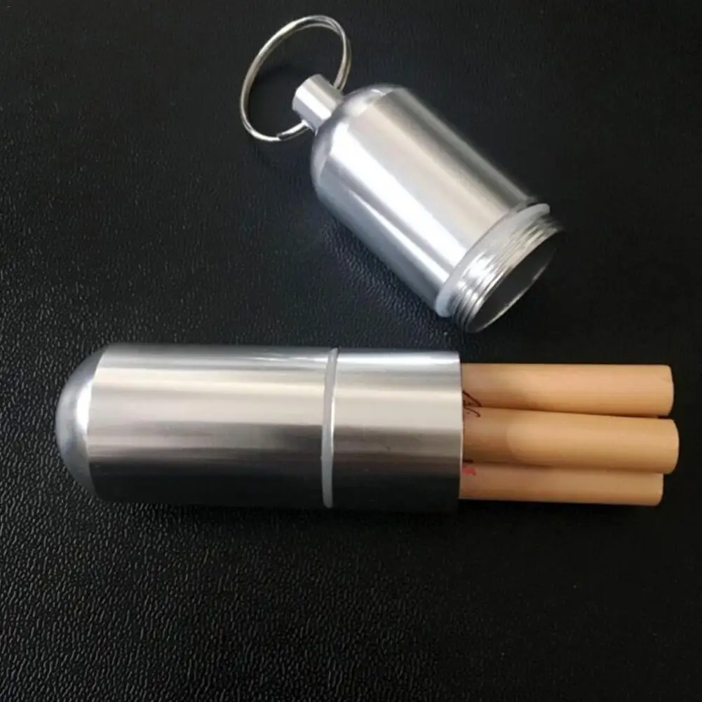 Волшебный портативный металлический портсигар брелок влагонепроницаемый