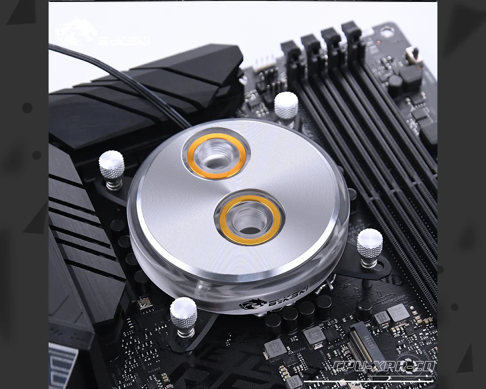 Bykski Процессор-XPR-CD Процессор водяного охлаждения блока для Intel Lga115x/2011/2066 RGB/RBW освещение компакт-дисков узор Системы Microwaterway I7